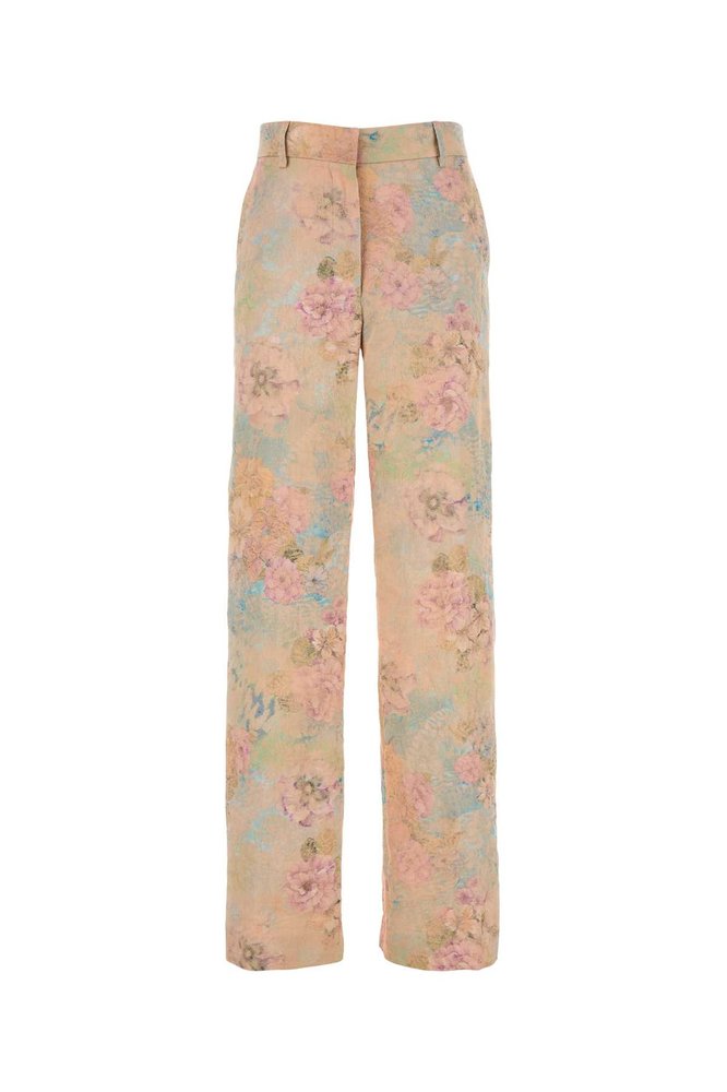 Embellished Linen Blend Paxy Pant