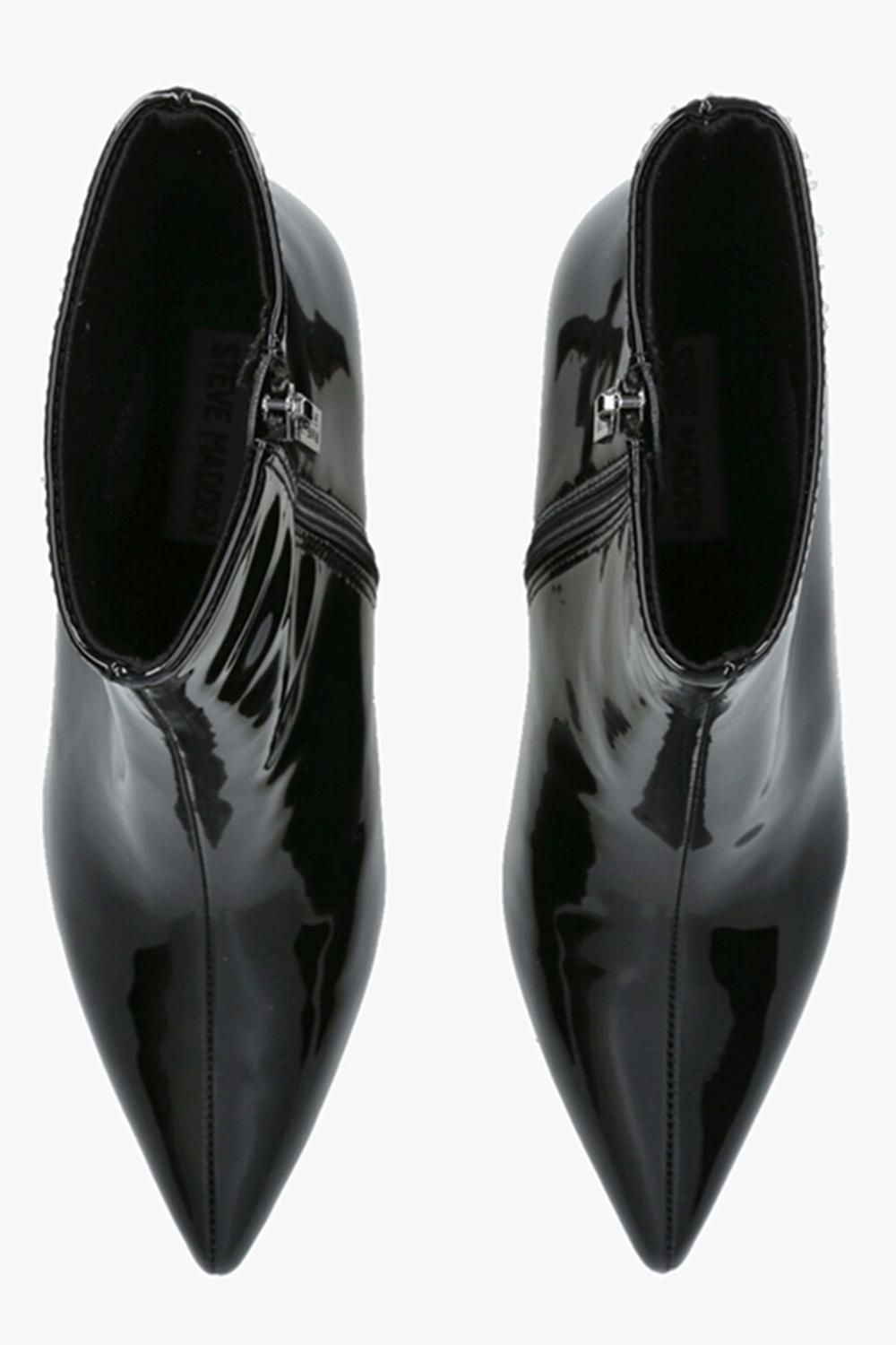 STEVE MADDEN Women's 'Lulah Patent Black' Boots in Black