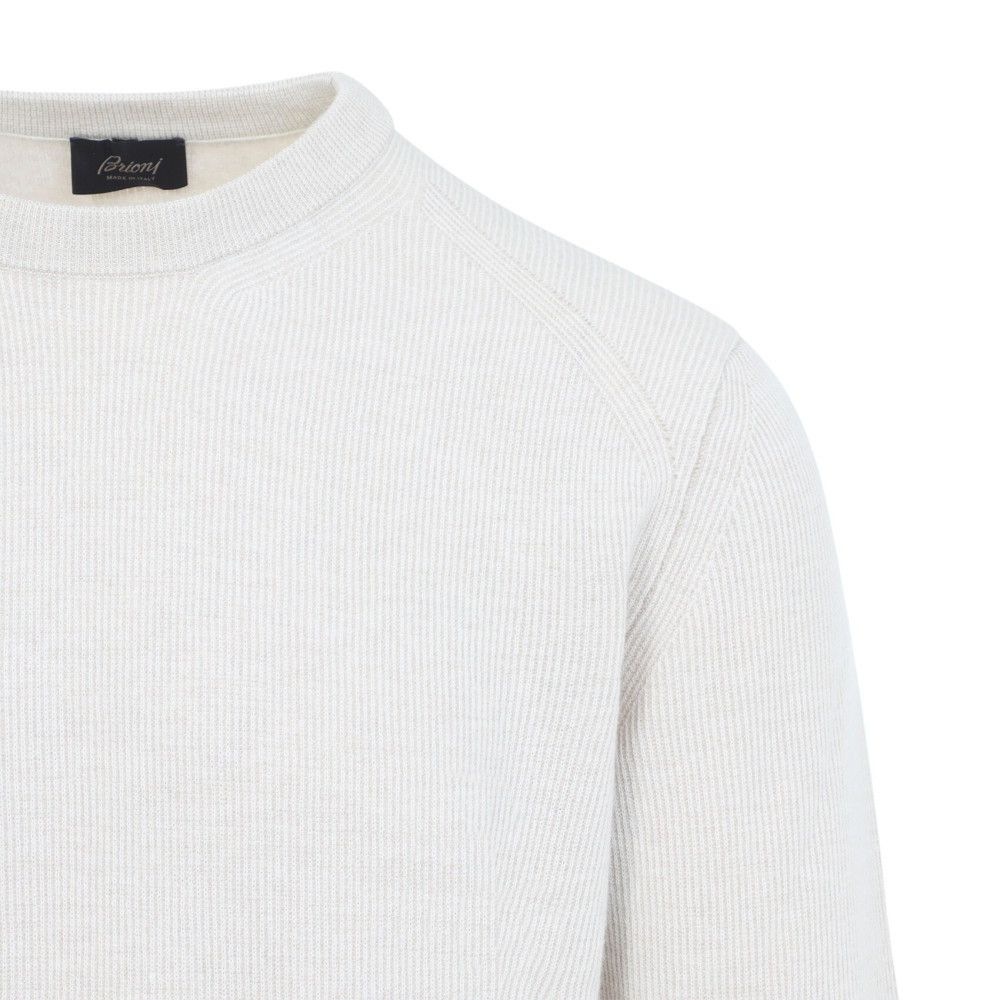 White Round Neck Sweater