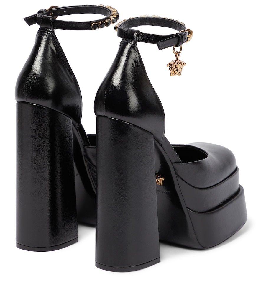 Versace Medusa Aevitas leather platform pumps