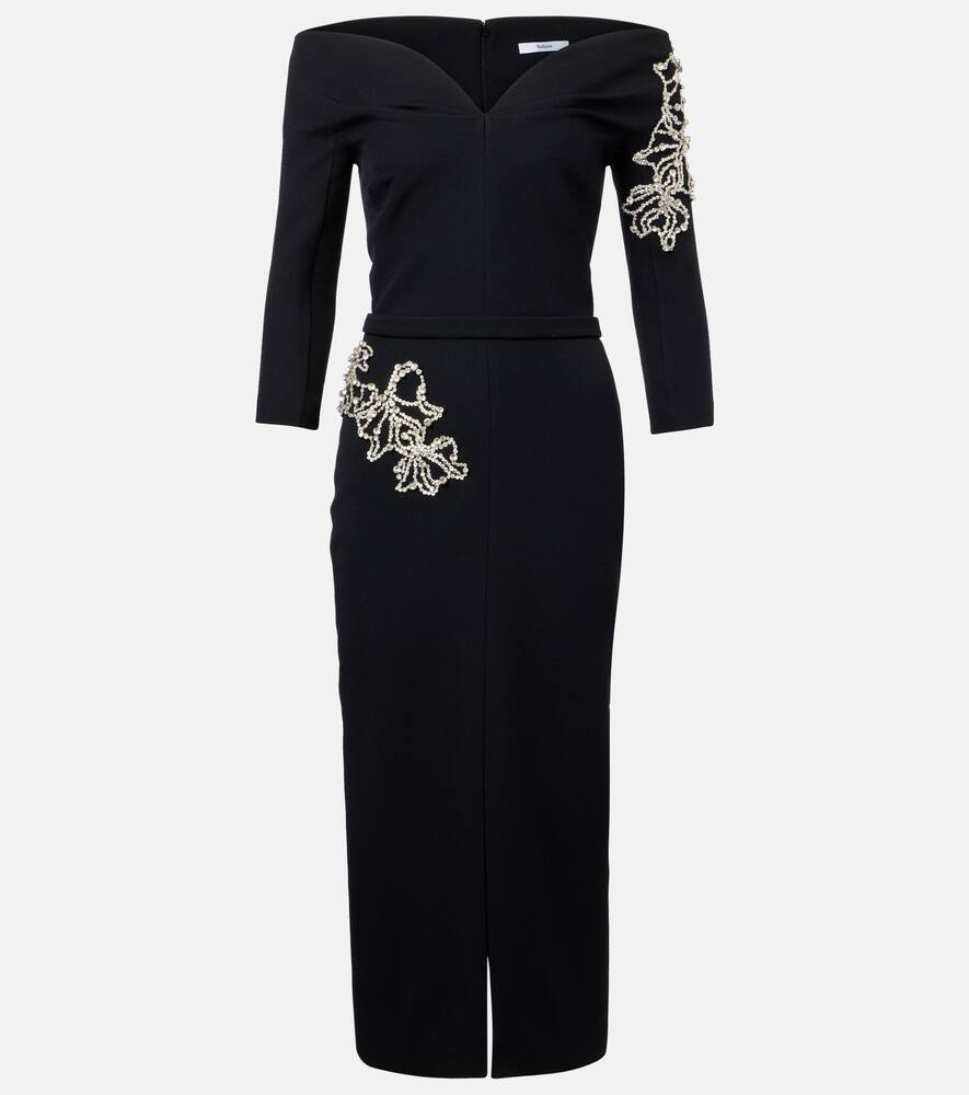 Linda crystal-embellished midi dress