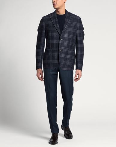 Man Blazer Navy Size 44 Virgin Wool, Polyamide