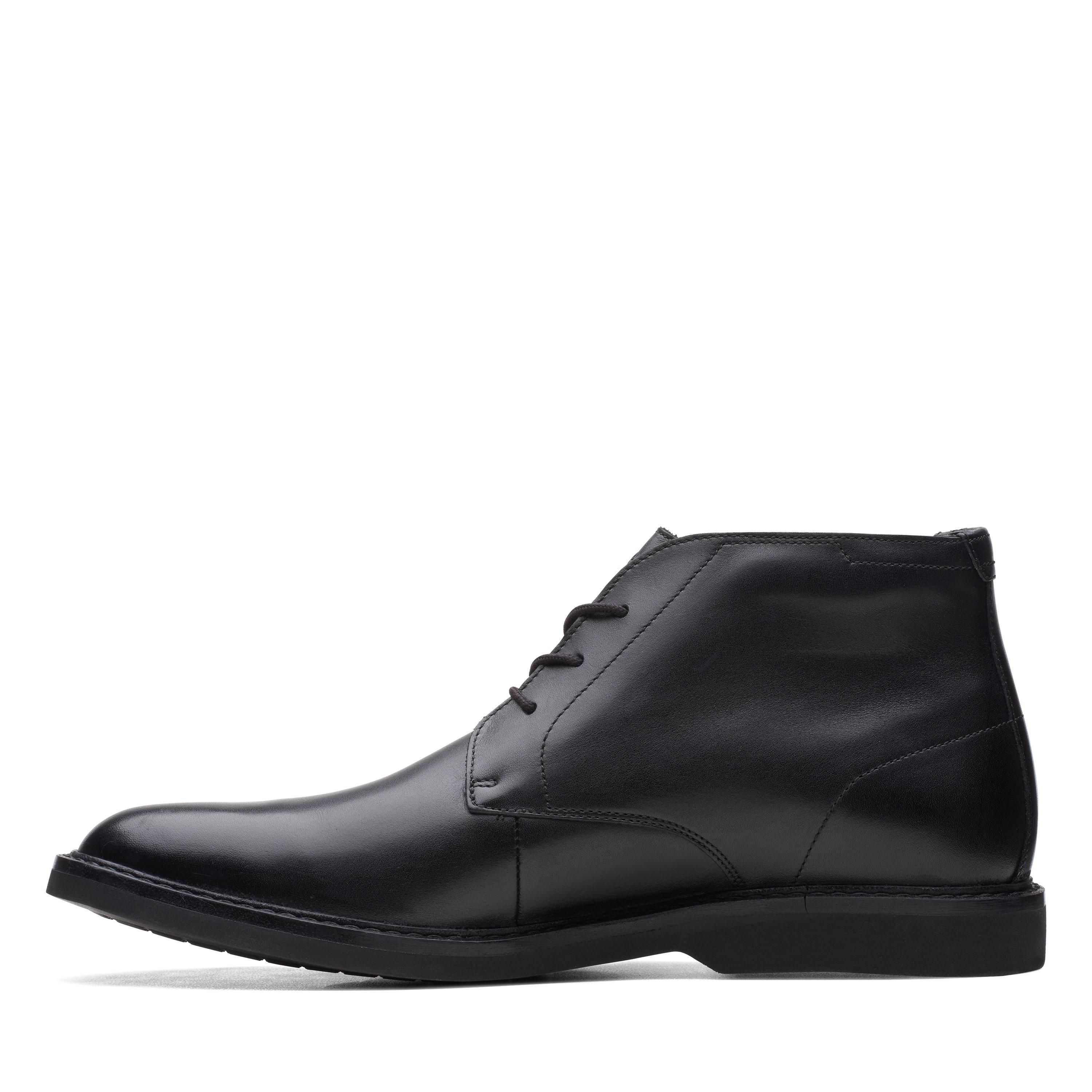 Clarks Atticus Lt Hi Gore-Tex Black Leather Ankle Boots,lace Up