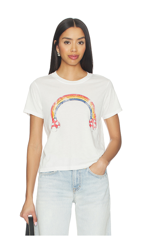 Lauren Moshi Mushroom Butterfly Baby Tee in Ivory. - M also in XS