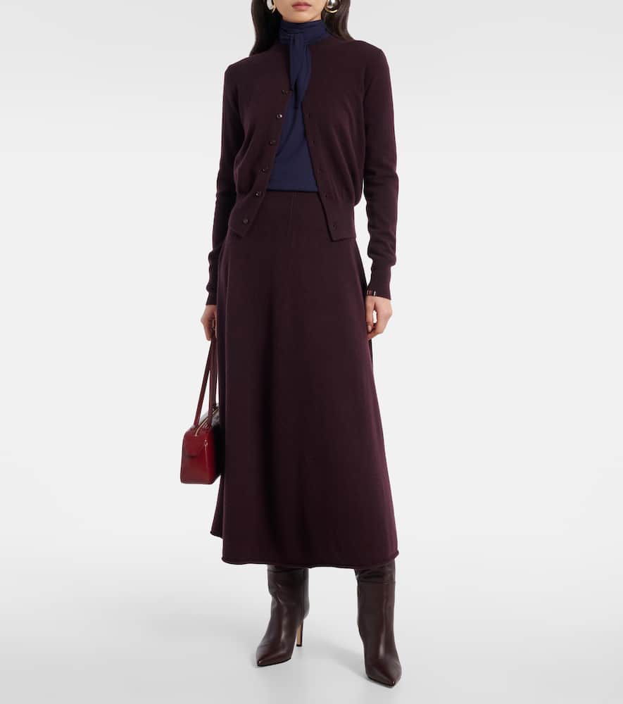 Blouson cashmere cardigan