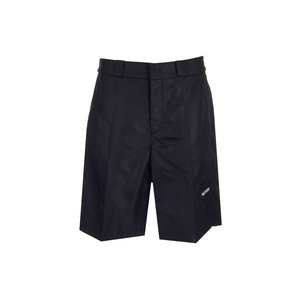 Nylon Bermuda Shorts — Black