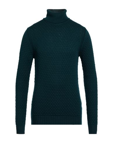 Rakkì Wear Man Turtleneck Dark green Size 40 Merino Wool