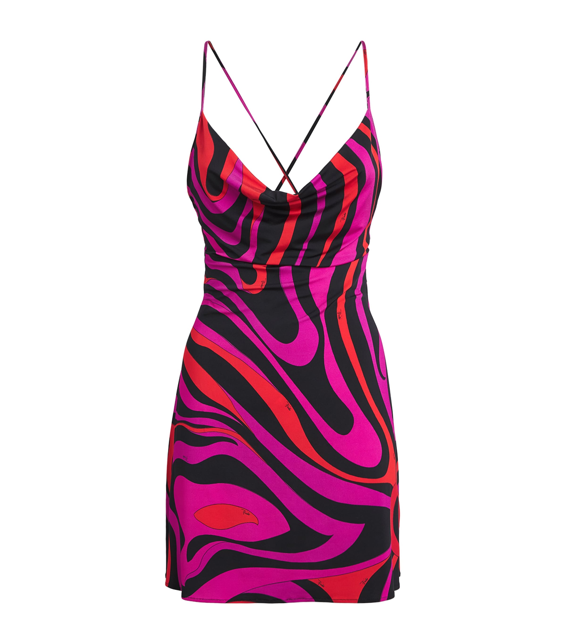 Satin Marmo Mini Dress