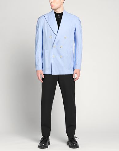 Man Blazer Sky blue Size 36 Cotton