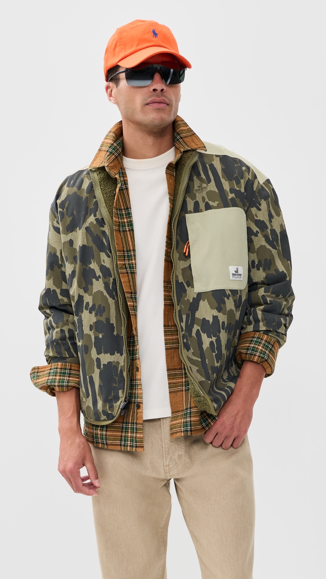 Tour Divot Camo Sherpa Jacket Bark Camo