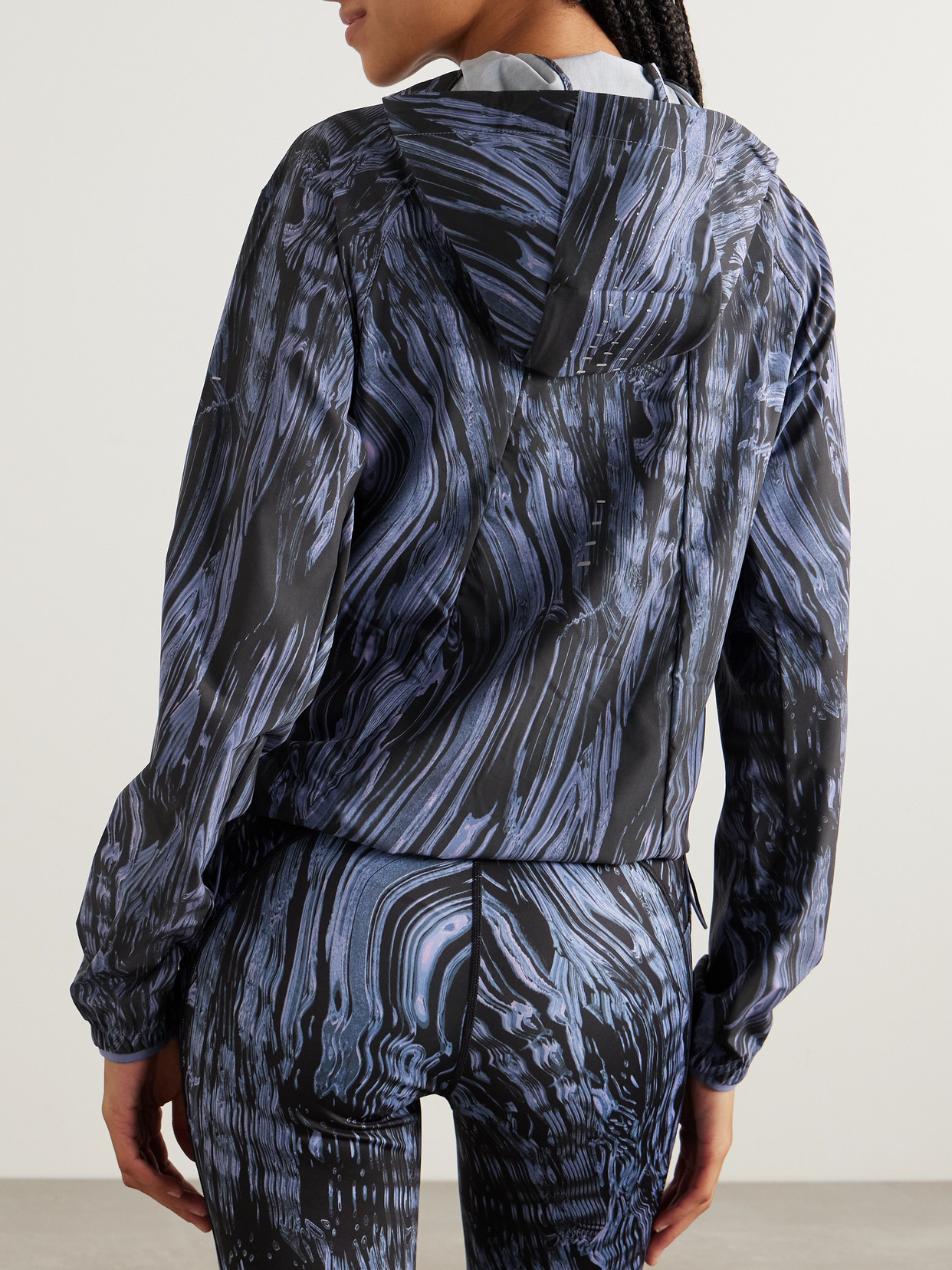 Swift Hooded Printed Stretch Jacket - Multi