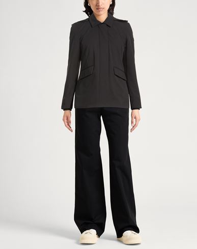 Woman Coat Black Size 12 Polyamide, Elastane