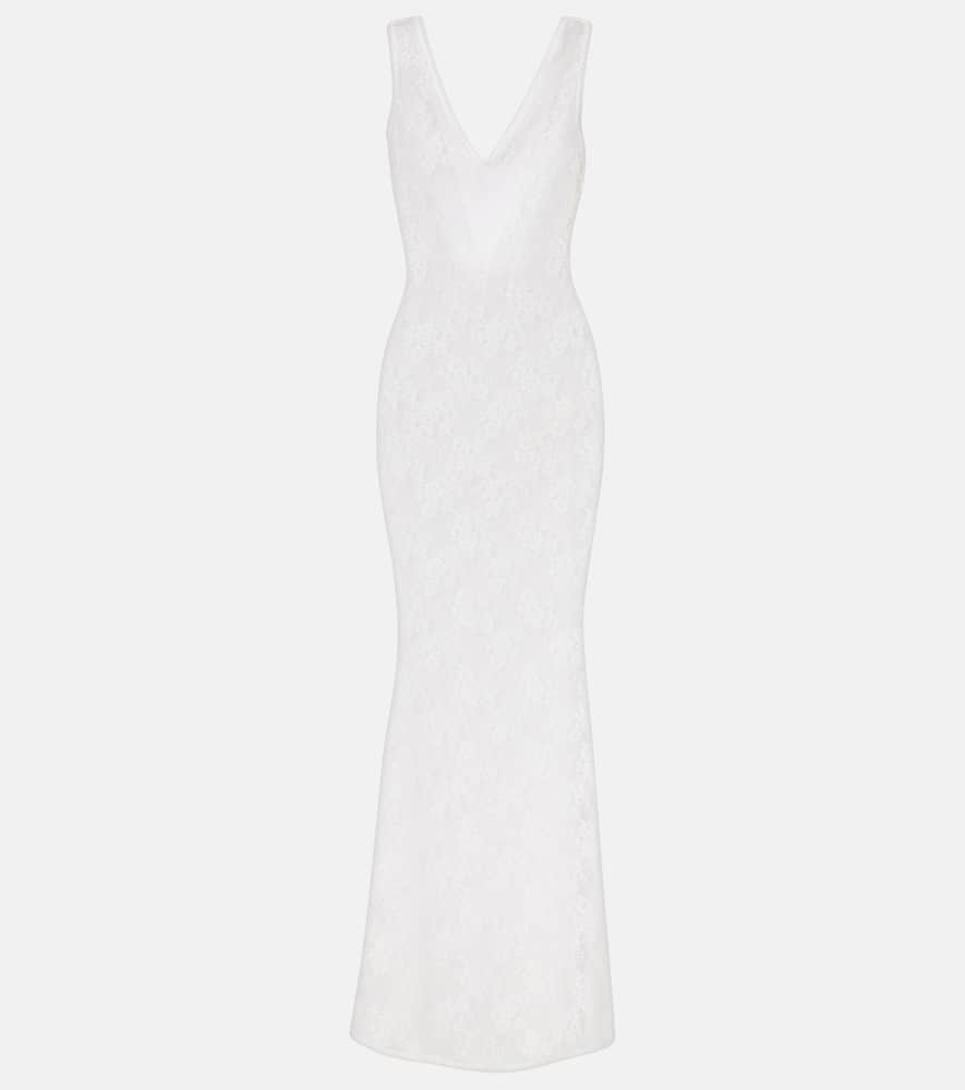 Adel sheer lace maxi dress