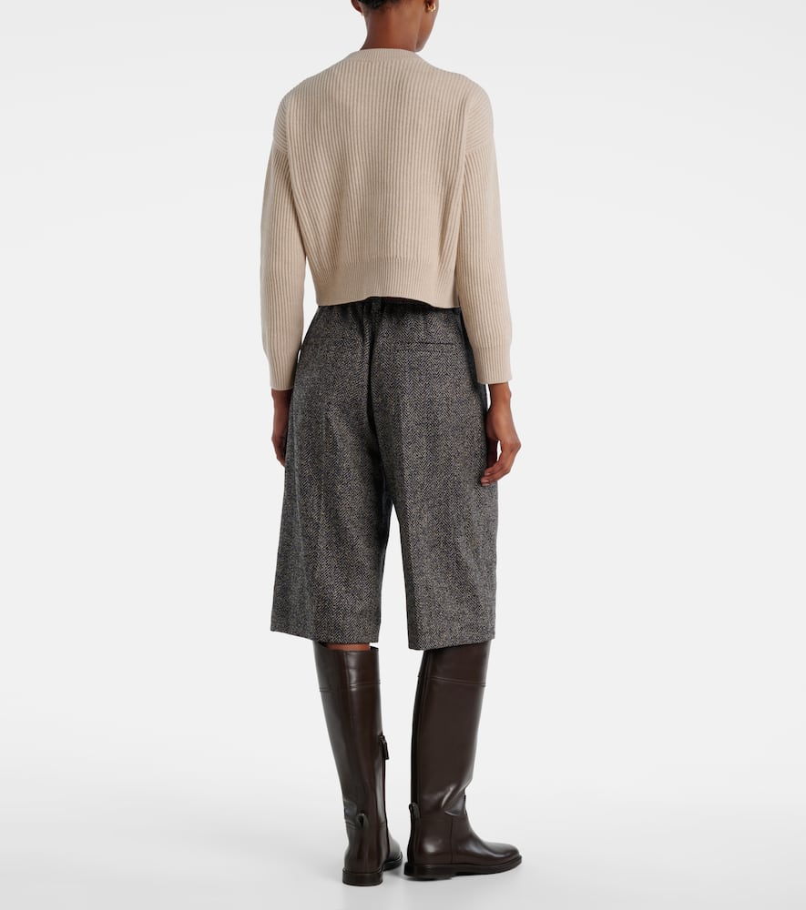 Wool, cashmere, and silk cardigan