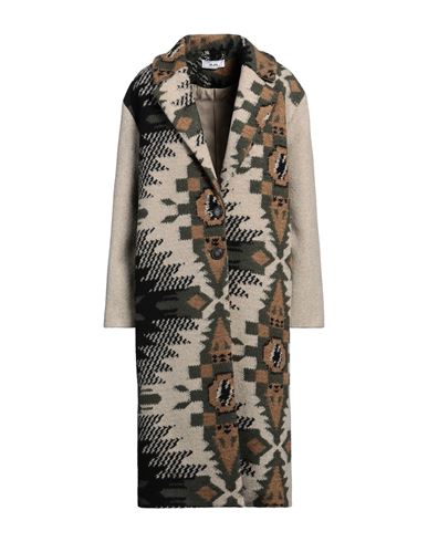 Woman Overcoat & Trench Coat Beige Size 4 Polyester
