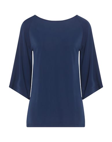 Woman Top Navy Size 1 Polyester, Elastane