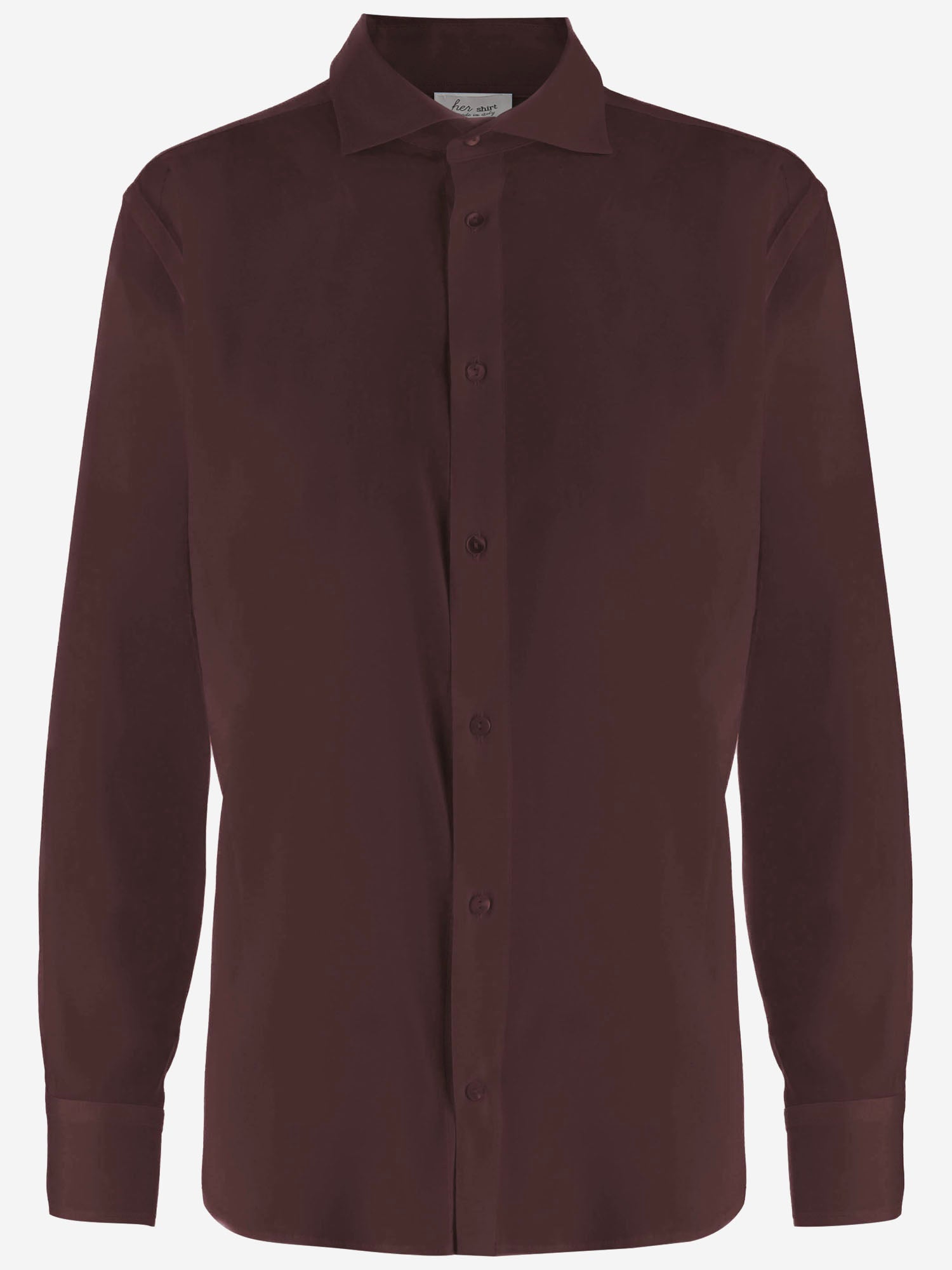 Silk Stretch Shirt — Brown