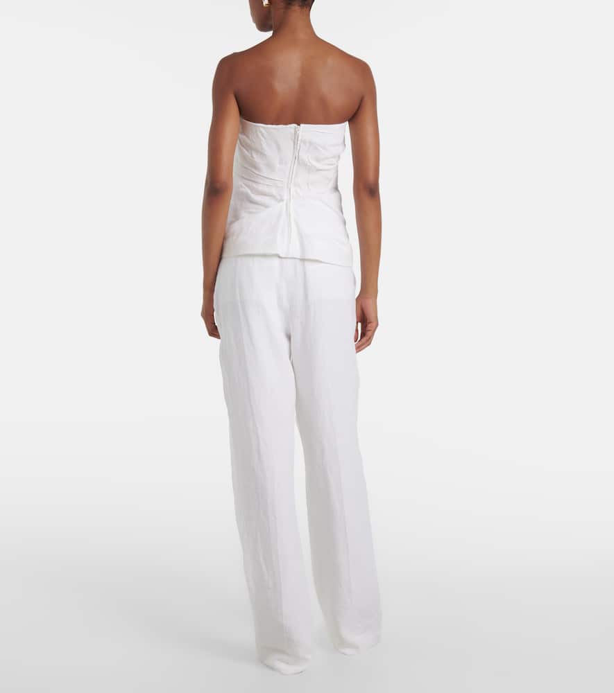 Tove Izel draped linen top