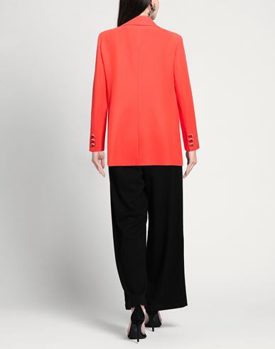Woman Blazer Tomato red Size 12 Polyester, Elastane