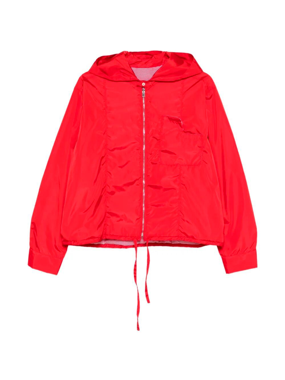 Short Nylon Reversible Jacket With Hood
