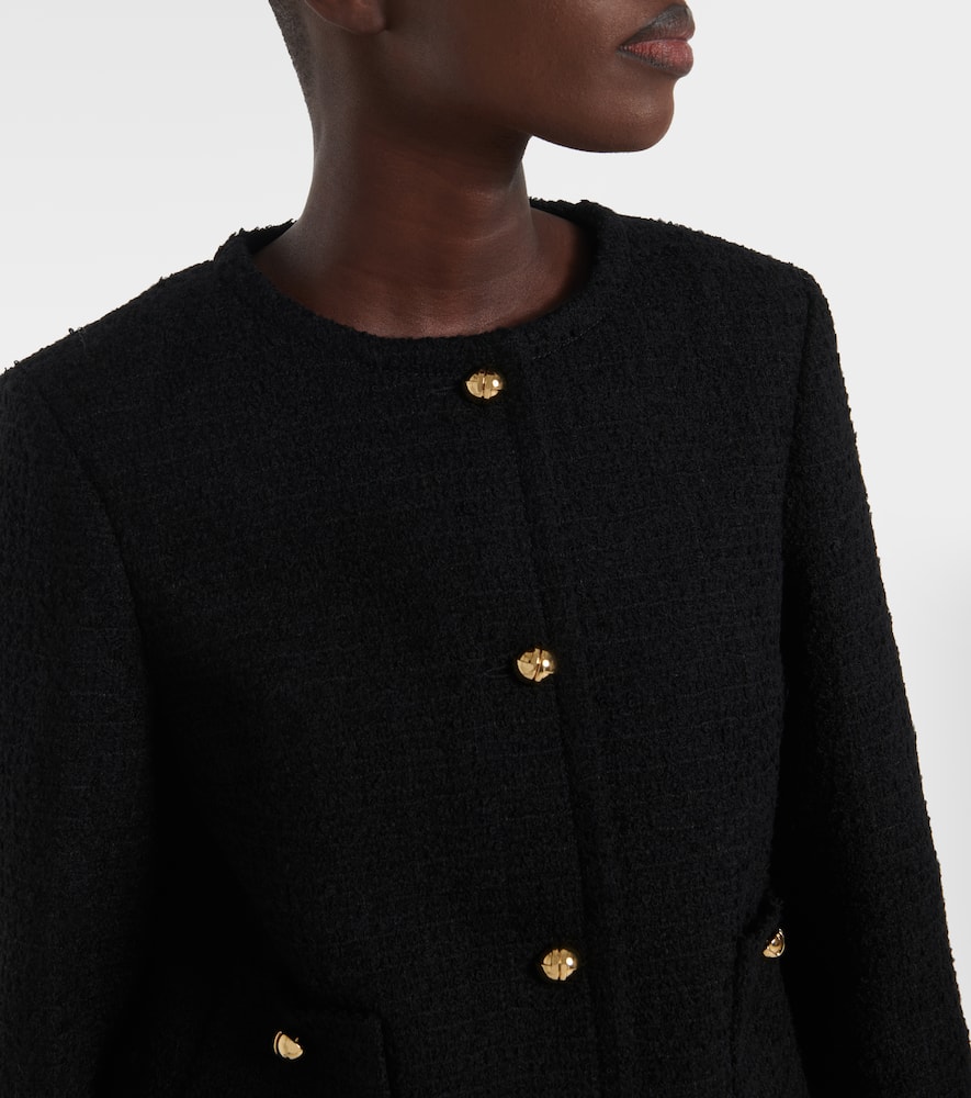 Wool-blend tweed jacket