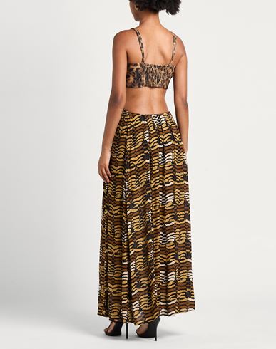 Woman Maxi dress Brown Size 6 Polyester, Polyamide, Elastane