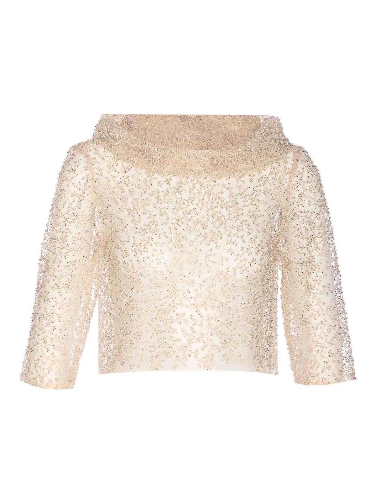 Fely Campo embroidered top - Neutrals