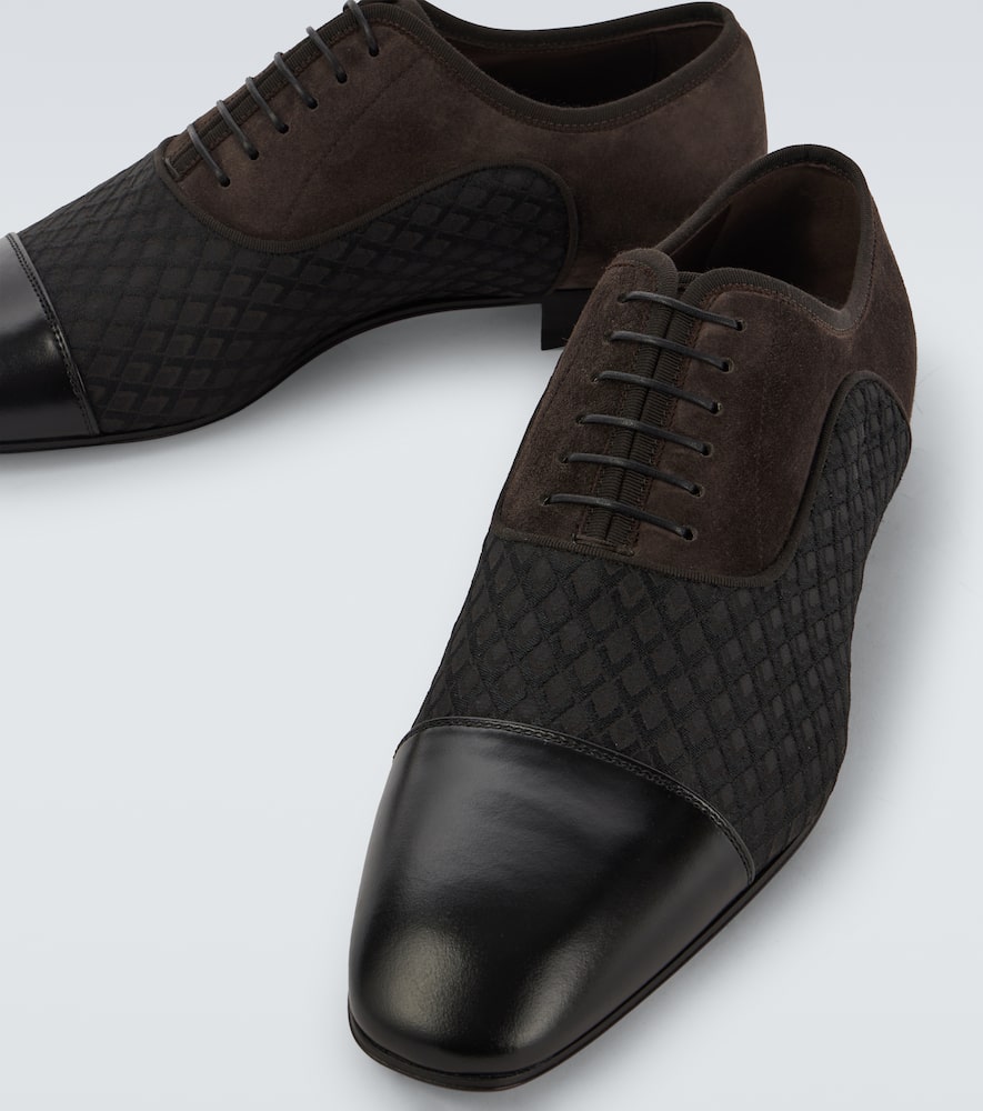 Christian Louboutin Greggo leather-trimmed Oxford shoes