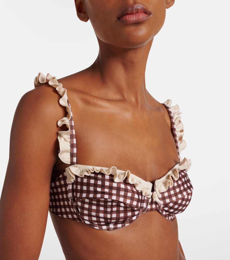Angela gingham bikini top