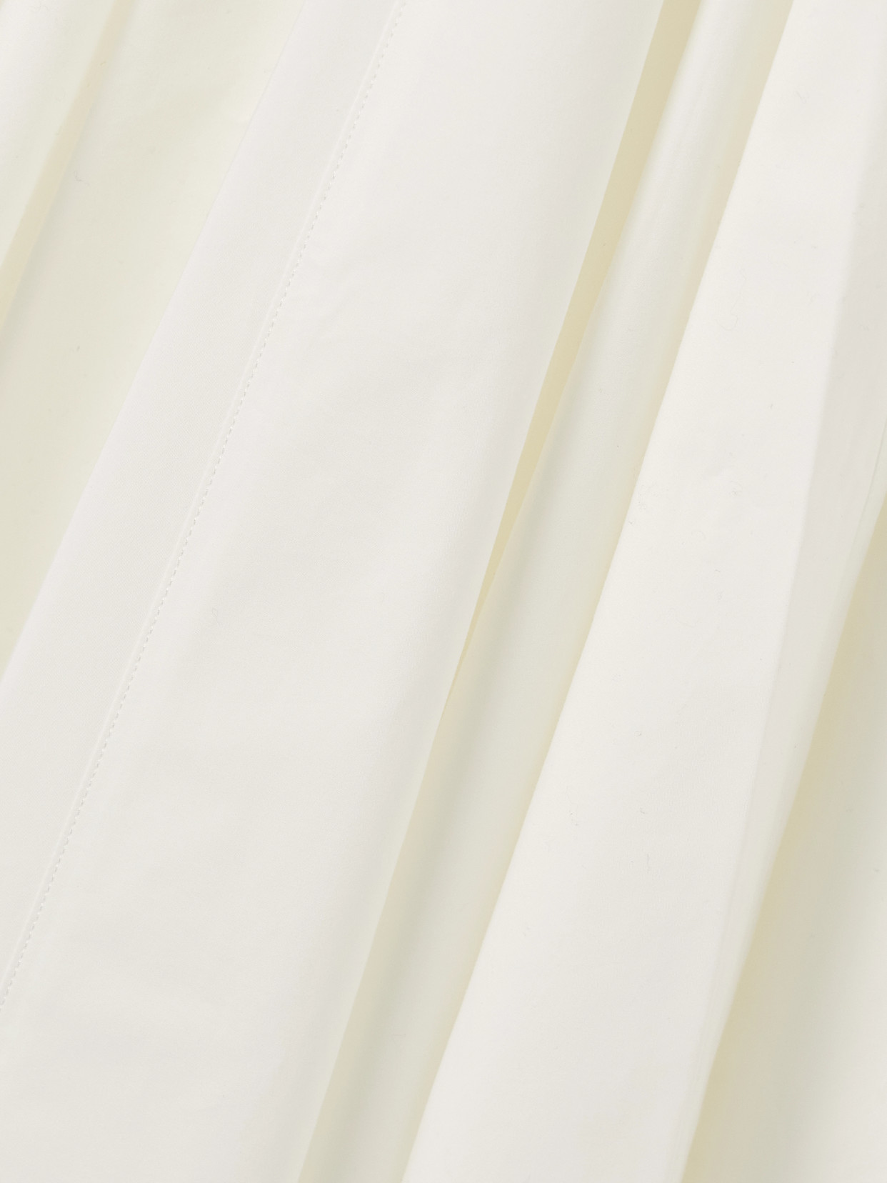 Triana Paneled Pleated Cotton-poplin Midi Dress - White