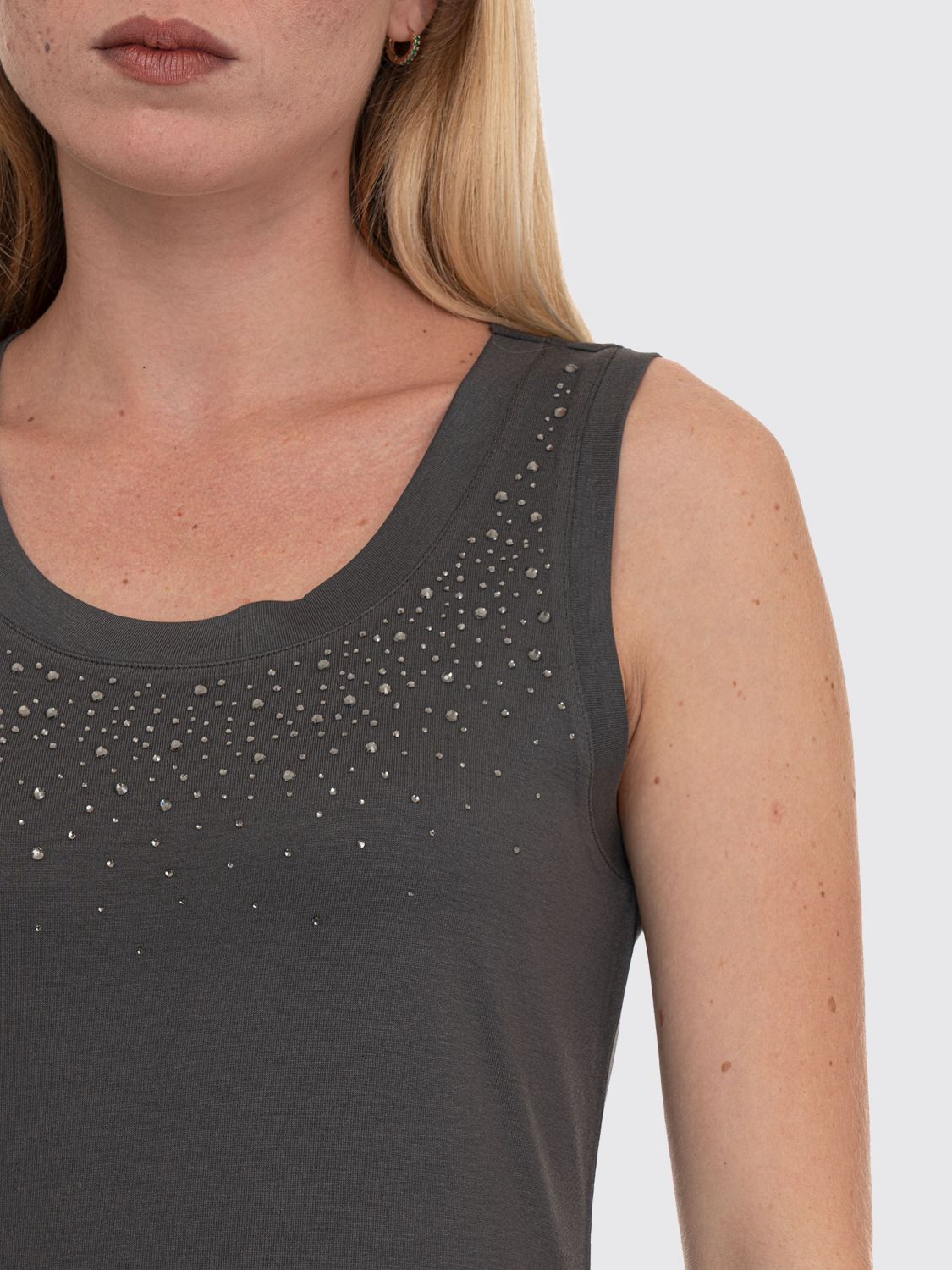 Top Woman color Grey