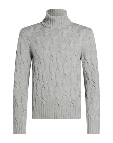 Man Turtleneck Light grey Size 44 Virgin Wool, Viscose, Cashmere