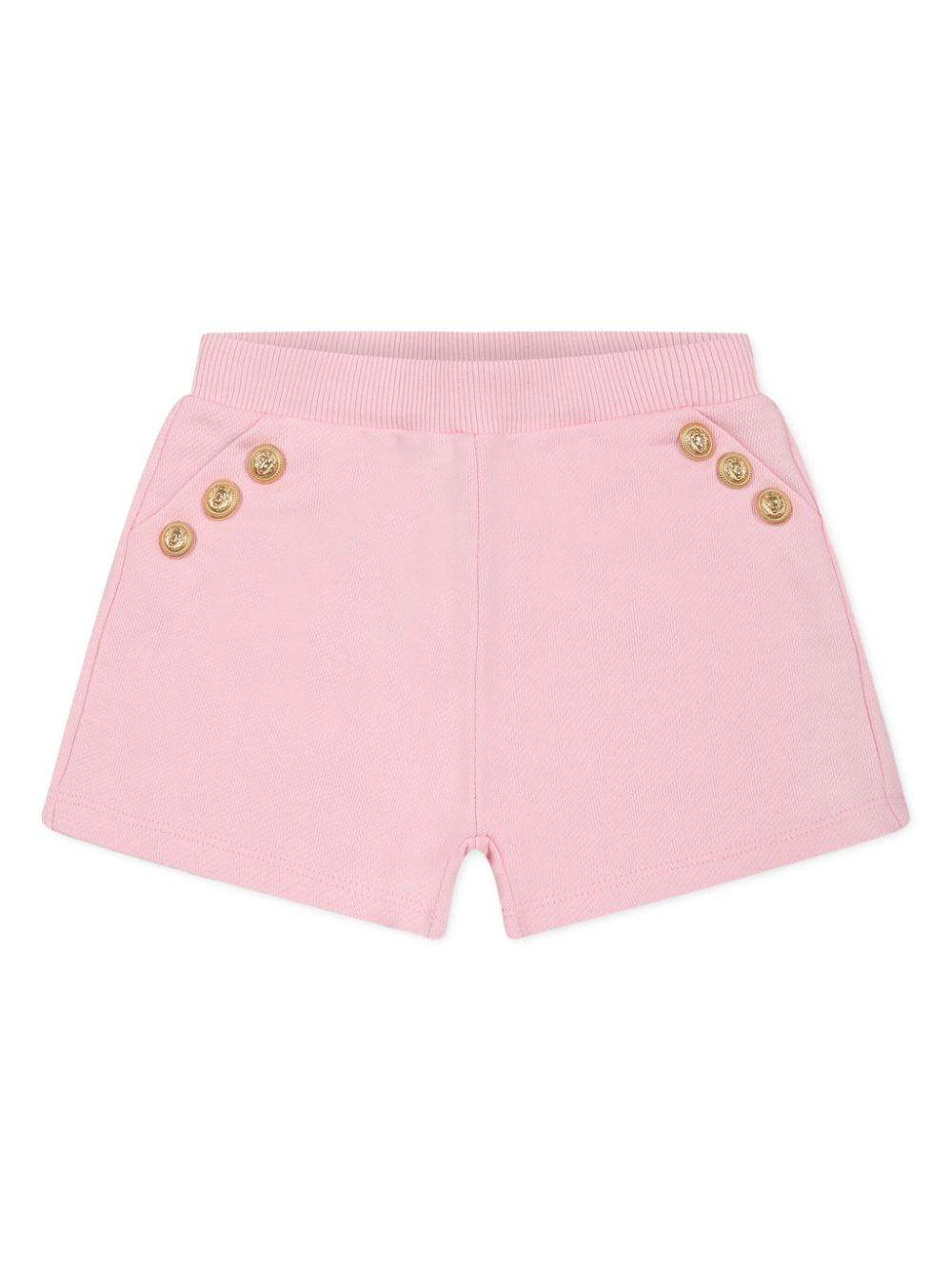 Logo-embossed buttons shorts - Pink