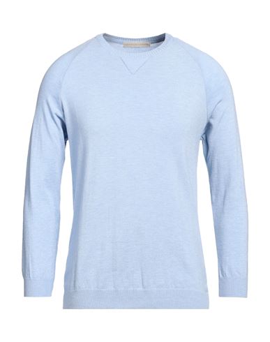 Man Sweater Light blue Size L Polyacrylic, Merino Wool, Polyamide, Elastane