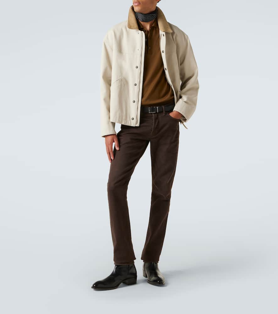 Cotton and silk polo shirt
