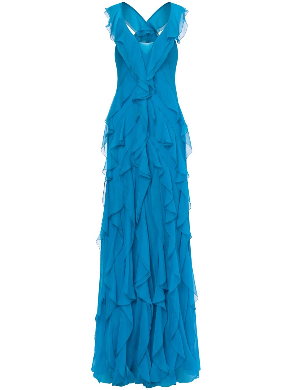 Ruffled gown - Blue