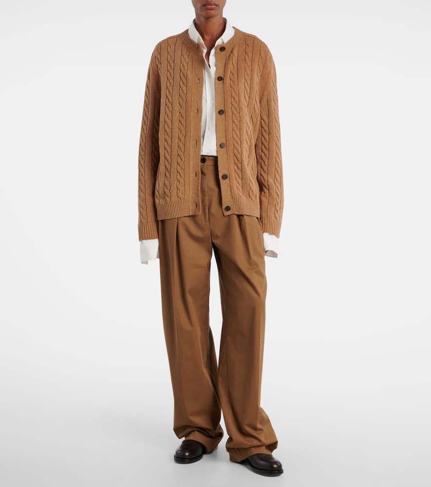 Loneke cable-knit wool cardigan