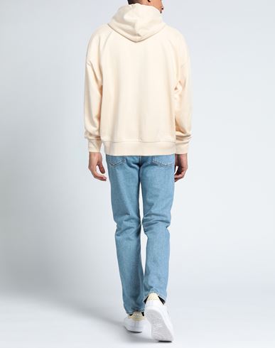 Lacoste L!ve Man Sweatshirt Pastel yellow Size XS Cotton, Polyester, Elastane