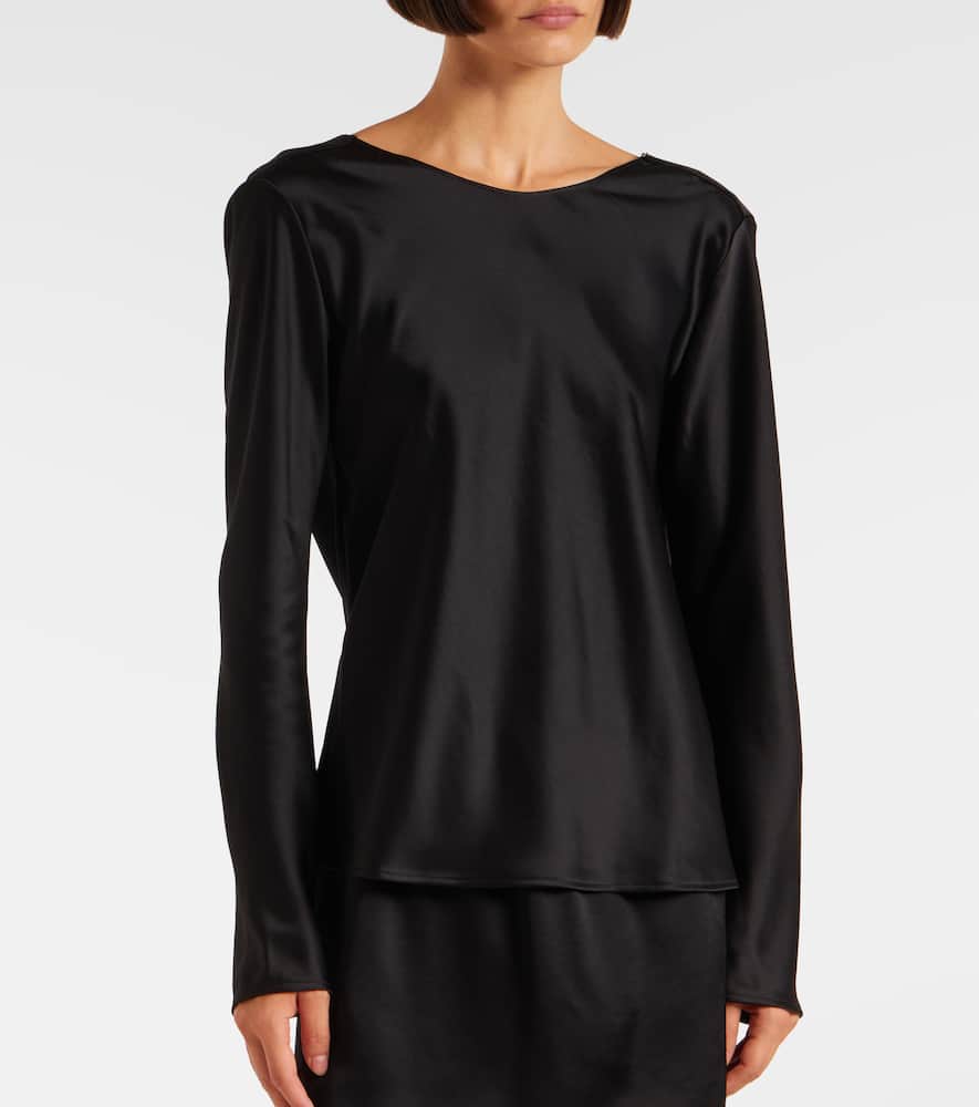 Barb draped satin top