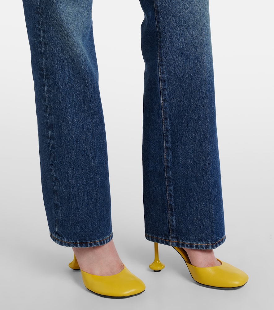 Vertical high-rise straight jeans