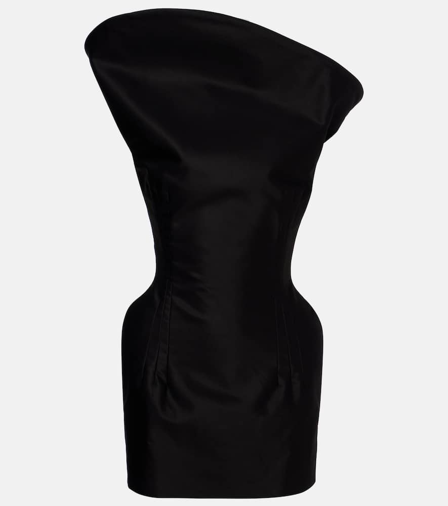 Asymmetric cotton corset dress