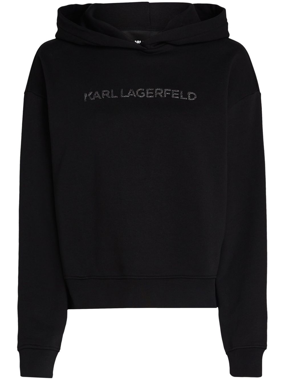 Glitter logo hoodie - Black