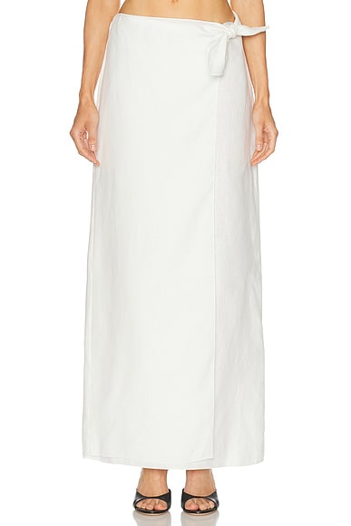 Ralph Lauren Collection Trina Maxi Wrap Skirt in Cream - White. 4 also