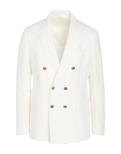 Man Blazer White Size 40 Linen
