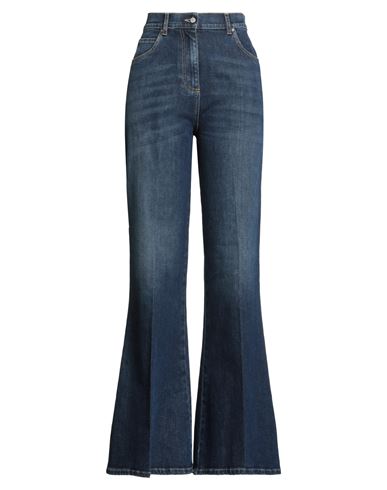 Woman Jeans Blue Size 10 Cotton, Elastane