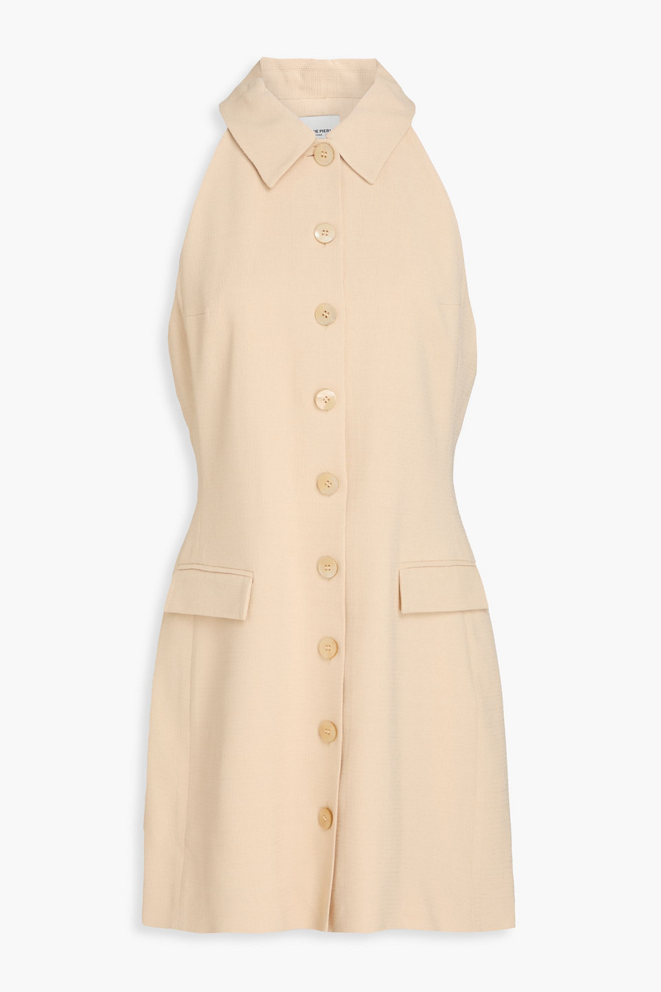 Ritalie crepe mini shirt dress