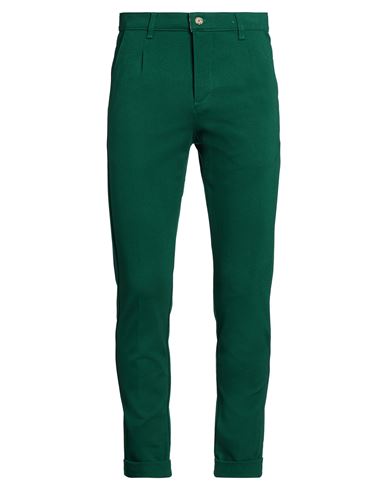 Man Pants Dark green Size 32 Viscose, Polyamide, Elastane