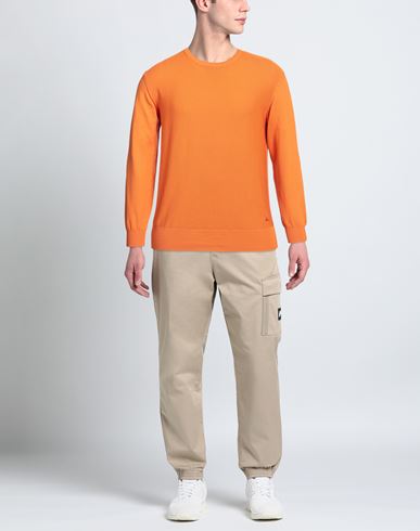 Man Sweater Orange Size XXL Cotton
