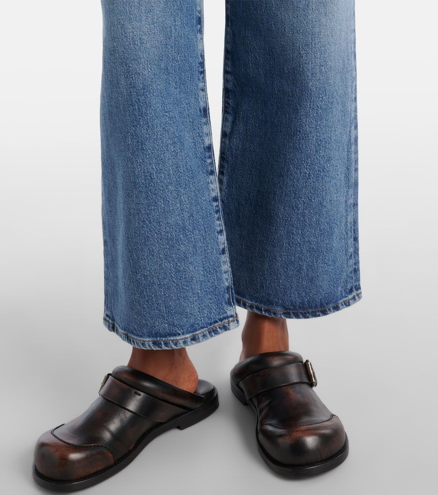 Harper Crop mid-rise wide-leg jeans