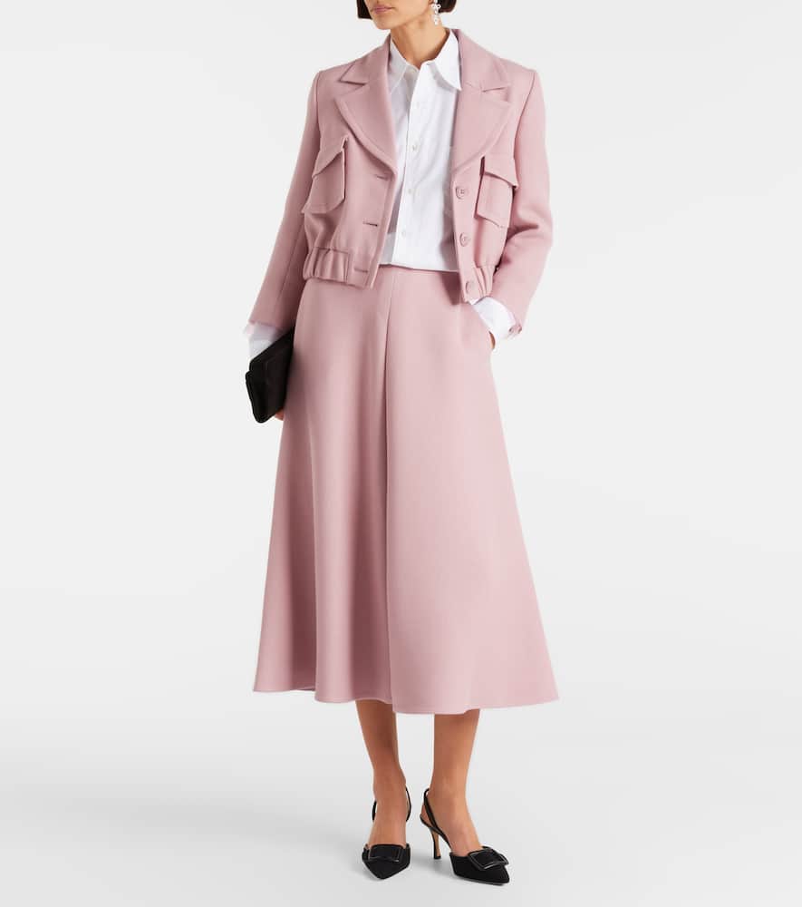 Layered Coolness organza-trimmed cropped jacket